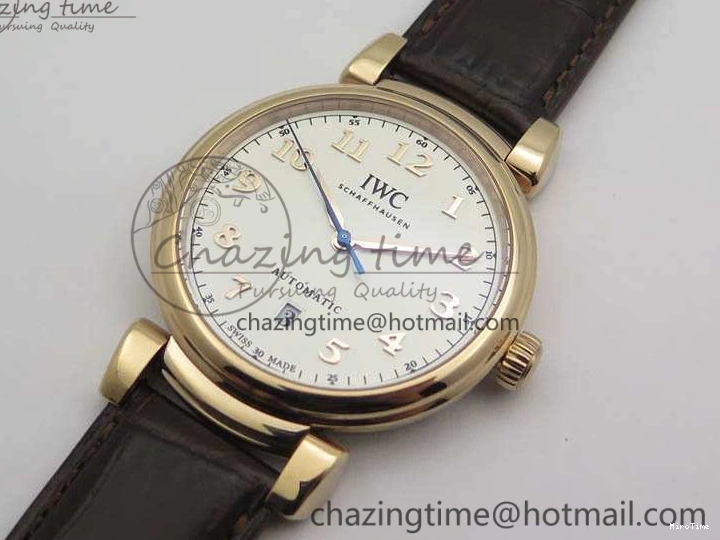 MIROTIME 0112 Da Vinci IW356601 RG TW 1:1 Best Edition White Dial On Brown Leather Strap A DailyWear 7237